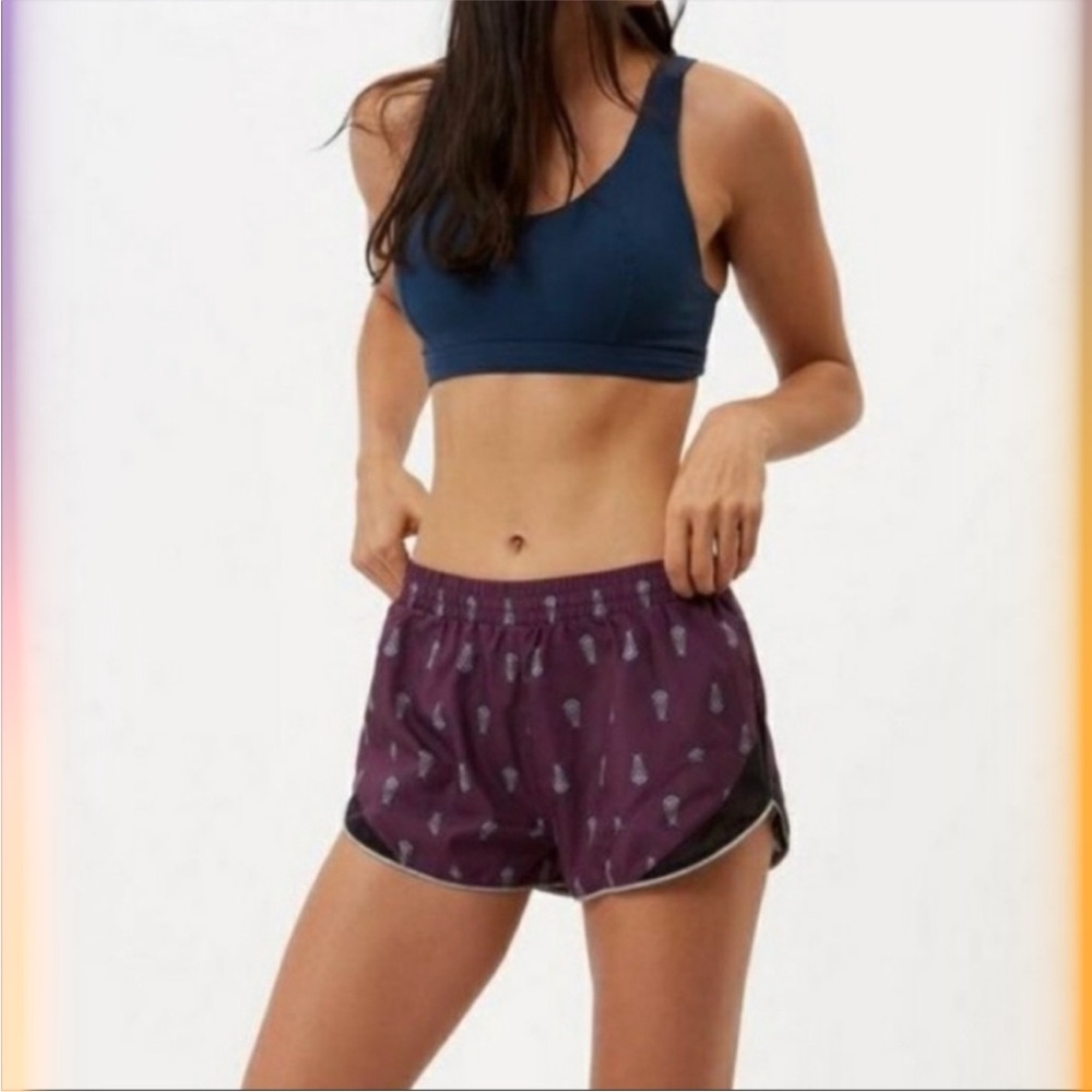 Sweaty Betty Maroon and Black Athletic Shorts